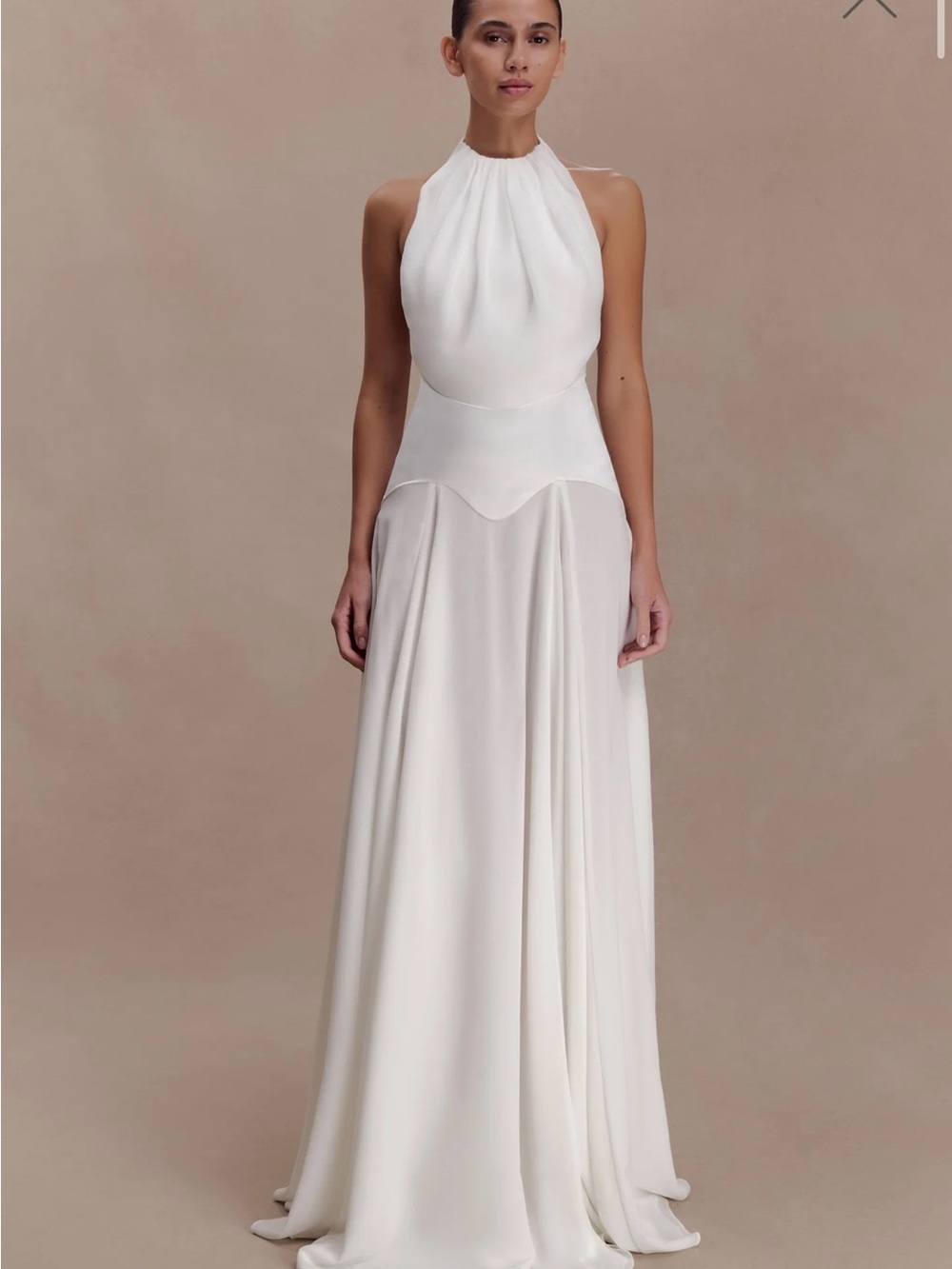 Meshki Susan
Chiffon Halter Maxi Dress - Ivory (S)